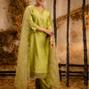 Dhiyona VV Women's Silk BlendEmbroidered Kurta And Pant Set With Dupatta