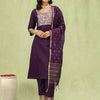 Dhiyona VV Women's Cotton Blend Kurta Pant Dupatta Set