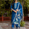 Dhiyona VV Women's Silk Blend Kurta Pant Dupatta Set