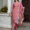 Dhiyona VV Women's Silk Blend Kurta Pant Dupatta Set