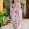 Dhiyona VV Women's Silk Blend Kurta Pant Dupatta Set