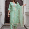 Dhiyona VV Women's Silk Blend Kurta Pant Dupatta Set