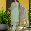 Dhiyona VV Women's Silk Blend Kurta Pant Dupatta Set