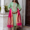 Dhiyona VV Women's Kurta Set with Dupatta Foil Print Kurta Set forDhiyona VV Women's
