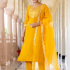Dhiyona VV Women's Silk Blend Kurta Pant Dupatta Set