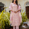 Dhiyona VV Women Cotton Blend Kurta Pant Dupatta Set