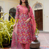 Dhiyona VV Women Cotton Blend Kurta Pant Dupatta Set