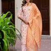 Dhiyona VV Women Cotton Blend Kurta Pant Dupatta Set