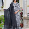 Dhiyona VV Women Cotton Blend Kurta Pant Dupatta Set