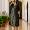 Dhiyona VV Women's Embroidered Silk Blend Straight Kurta