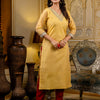 Dhiyona VV Women's Embroidered Silk Blend Straight Kurta