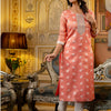 Dhiyona VV Women's Embroidered Silk Blend Straight Kurta