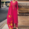 Dhiyona VV Women's Silk Blend Kurta Pant Dupatta Set