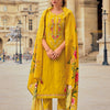 Dhiyona VV Women's Silk Blend Kurta Pant Dupatta Set