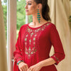 Dhiyona VV Women's Silk Blend Kurta Pant Dupatta Set