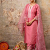 Dhiyona VV Women's Kurta and Pant Sets Silk Blend  Fabric