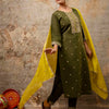 Dhiyona VV Women's Kurta and Pant Sets Silk Blend Fabric