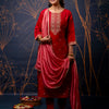 Dhiyona VV Women's Kurta and Pant Sets Silk Blend Fabric