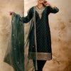 Dhiyona VV Women's Kurta and Pant Sets Chanderi Silk Blend