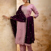 Dhiyona VV Women's Embroidered Silk Blend Kurta Pant Sets With Dupatta
