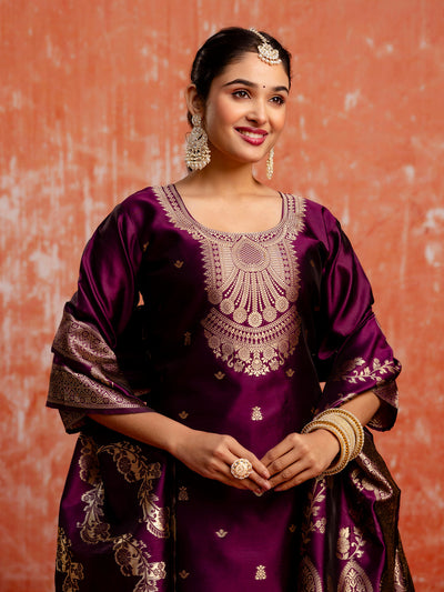 Indyancart VV Gayatri Premium Kurta Set with Bottom and Dupatta Zari Work Comfortable Stylish