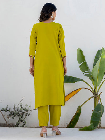 Indyancart VV Emily Women Kurta and Trousers Pant Sets Cotton Blend