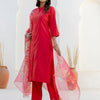 Dhiyona VV Suhani Rani Pink Silk Blend Women Ethnic Suit Sets