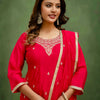 Dhiyona VV Tanmayi Elegant Ready to Wear Anarkali Kurta Set in Soft Silk Blend with Embroidered Dupatta and Perfect Fit
