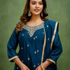 Dhiyona VV Mohini Stylish Anarkali Kurta Set Ready to Wear Soft Silk Fabric with Embroidered Dupatta Tailored Fit