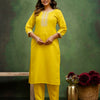 Dhiyona VV Women Kurta and Trousers Pant Sets Cotton Blend