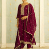 Dhiyona VV Varsha Elegant Silk Blend Anarkali Kurta Set with Embroidered Dupatta and Flowy Fit for a Stunning Look