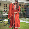 Dhiyona VV Nayera Peach Anarkali Kurta and Pant Dupatta Set