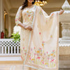 Dhiyona VV Prisha Floral Printed Handwork Silk Straight Kurta With Trousers & Dupatta Suits