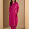 Dhiyona VV Rani pink Women Cotton Blend Kurta Pant Set