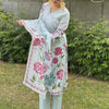 Dhiyona VV Mist Sky Digital Printed Neck Handwork Women Kurta Sets With Dupatta Straight Suits