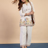 Dhiyona VV Off-white Women's Designer Kurta Pant Set Premium Pattern