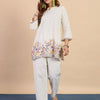 Dhiyona VV Off-white Women's Designer Kurta Pant Set Premium Pattern