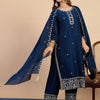 Dhiyona VV Teal Women's Designer Kurta Pant Set Premium Pattern Collection