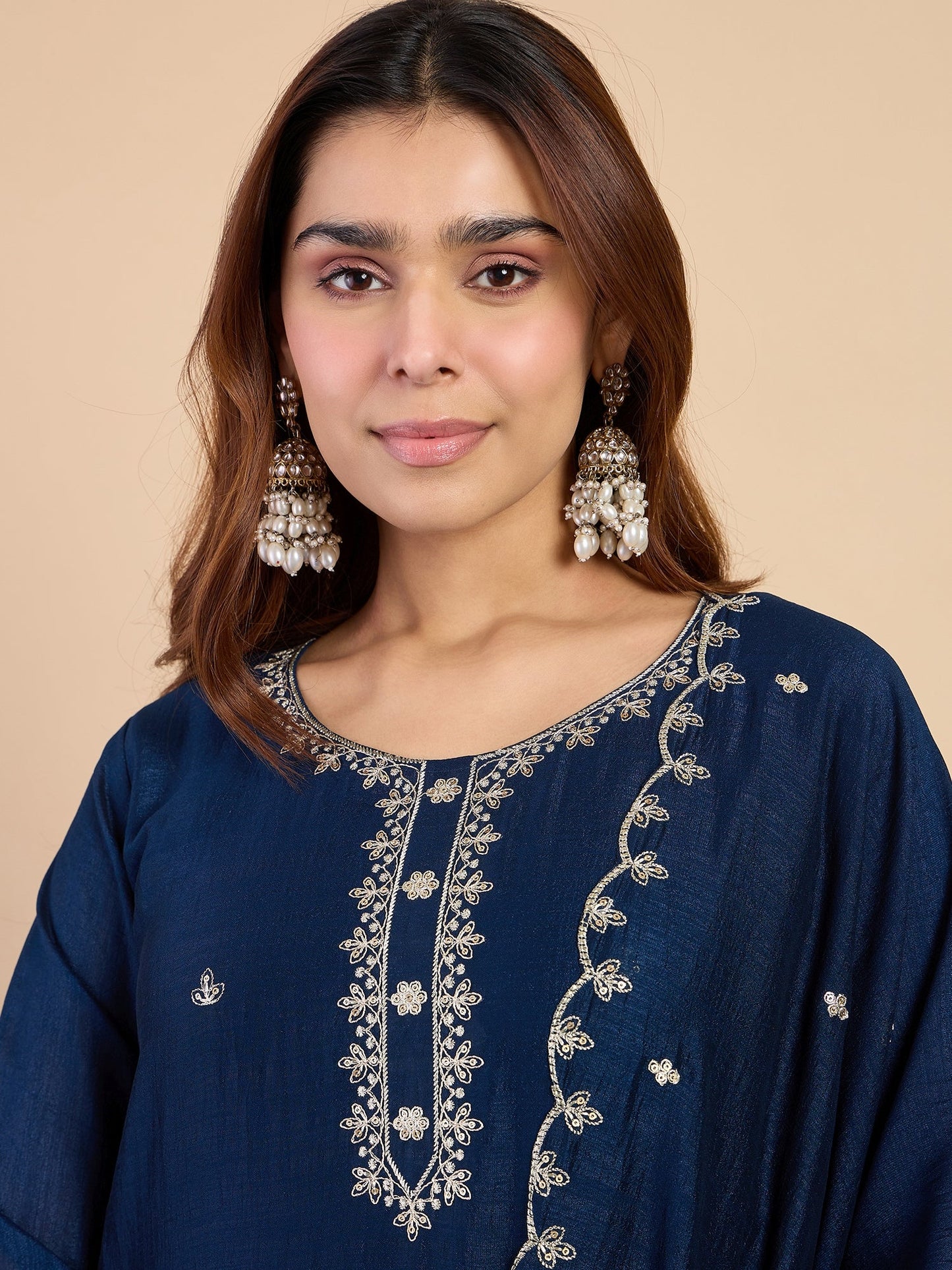 Dhiyona VV Teal Women's Designer Kurta Pant Set Premium Pattern Collection