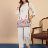 Dhiyona VV Off-white Women's Designer Kurta Pant Set Premium Pattern Collection