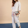 Dhiyona VV Off-white Women's Designer Kurta Pant Set Premium Pattern Collection
