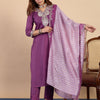 Dhiyona VV Purple Women's Designer Kurta Pant Set Premium Pattern Collection