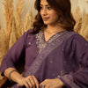 Dhiyona VV Lavender Womens Traditional Kurta Pant Set with Dupatta