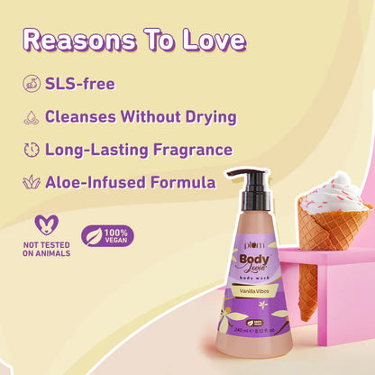 Plum Goodness Best of Vanilla Vibes Bath & Body Bundle by BodyLovin'