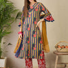 Dhiyona IE Women Printed Regular Pure Cotton Kurta with Trousers & With Dupatta