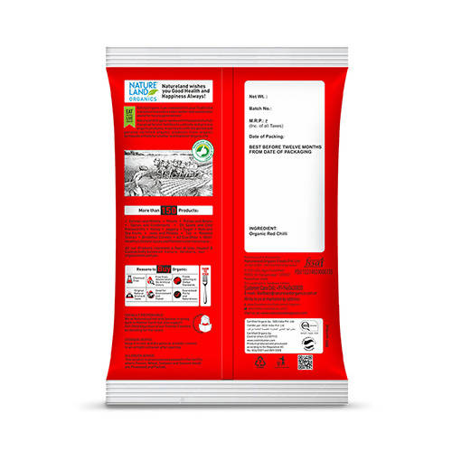 Nature Land Organics Red Chilli Whole