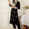 Dhiyona IE Embroidered Round Neck Three-Quarter Sleeves Tunic And Trousers