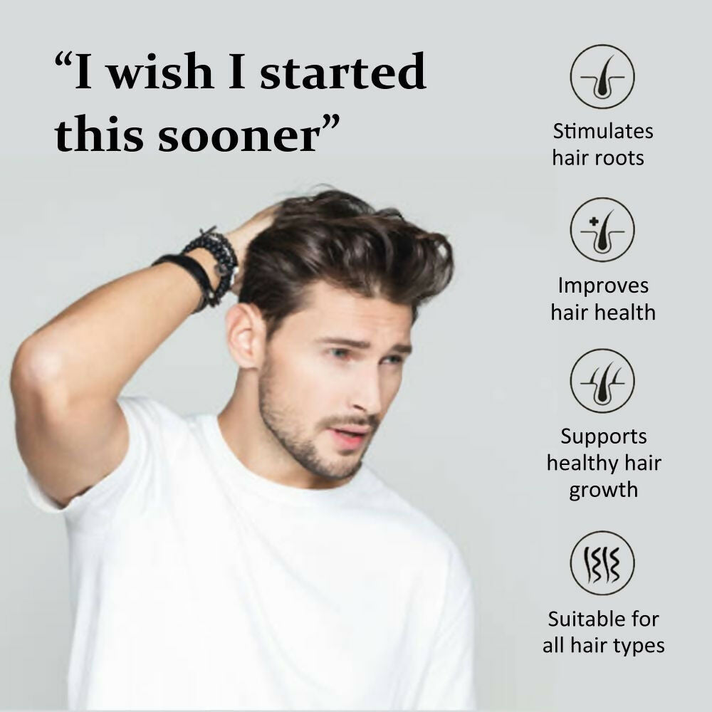 Beauty Secrets Saw Palmetto Hair Growth Serum bottle, natural hair serum for strengthening and promoting healthy hair growth.