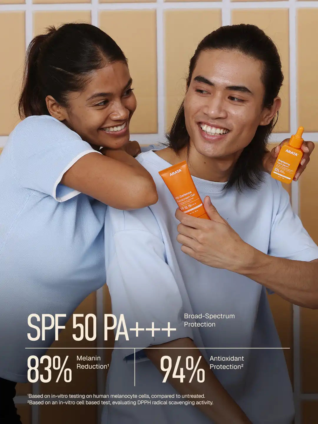 Arata Brightening Face Serum & Sunscreen Gel Combo