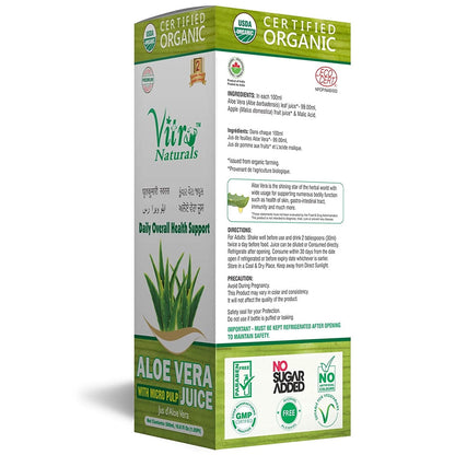 Vitro Naturals Certified Organic Aloe-vera juice